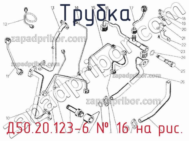 Трубка Д50.20.123-6 фотография.