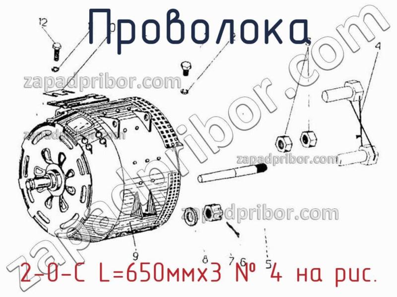 Проволока 2-0-С L=650ммх3 фотография.