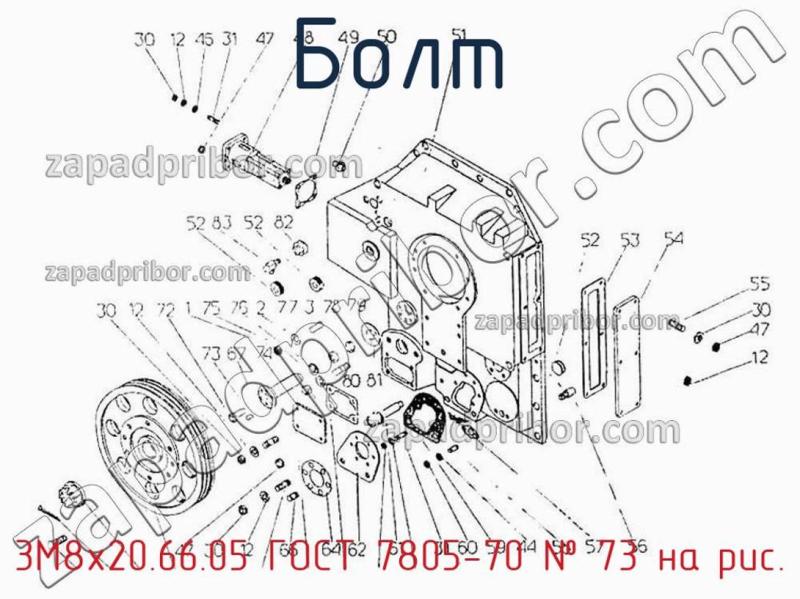 Болт 3М8х20.66.05 ГОСТ 7805-70 фотография.