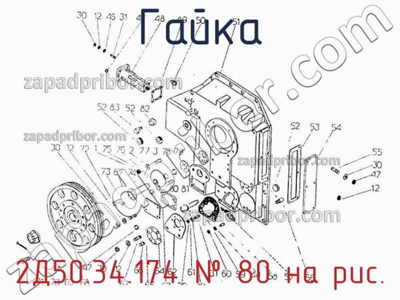 Гайка 2Д50.34.174 фотография.