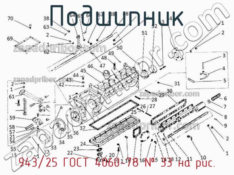 Подшипник 943/25 ГОСТ 4060-78 фотография.