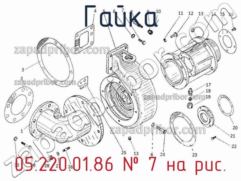Гайка 05.220.01.86 фотография.