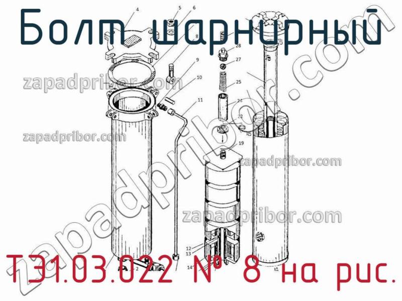 Болт шарнирный ТЭ1.03.022 фотография.