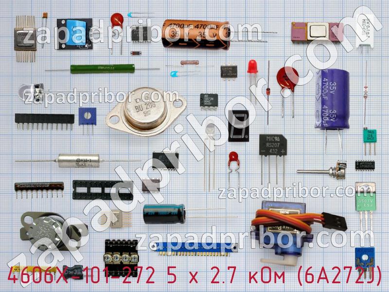 Резисторная сборка  4606X-101-272 5 х 2.7 кОм (6A272J) фотография.