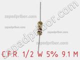 Резистор углеродистый C.F.R. 1/2 W 5% 9.1 М фотография 2.