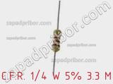 Резистор углеродистый C.F.R. 1/4 W 5% 3.3 М фотография 2.