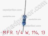 Резистор металлопленочный  M.F.R. 1/4 W, 1%, 13 фотография 2.
