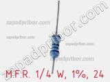 Резистор металлопленочный  M.F.R. 1/4 W, 1%, 24 фотография 2.