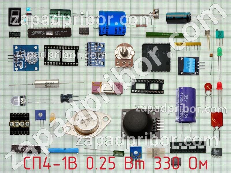Резистор подстроечный СП4-1В 0.25 Вт 330 Ом фотография.