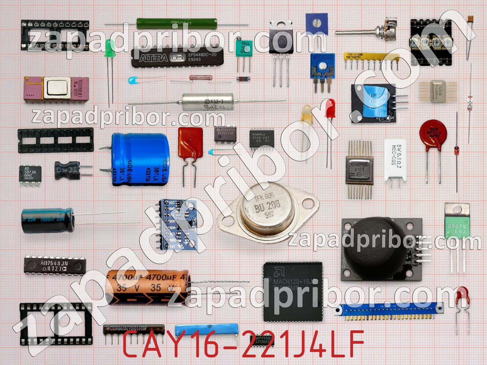 CAY16-221J4LF - Резисторная сборка - фотография. Увеличить. CAY16-221J4LF - Резисторная сборка - фотография.