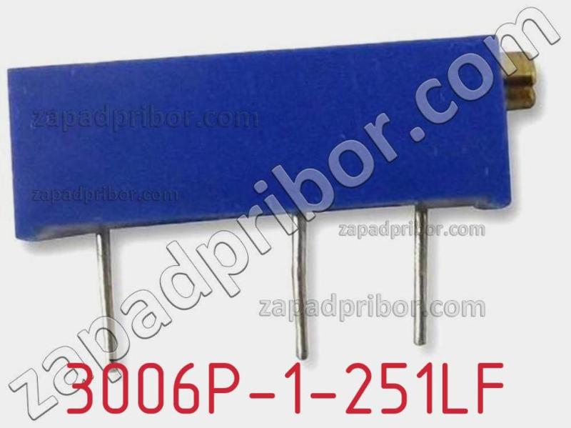 Потенциометр подстроечный 3006P-1-251LF фотография 1.