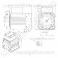ДАК63-90-1,5 чертеж электродвигателя.