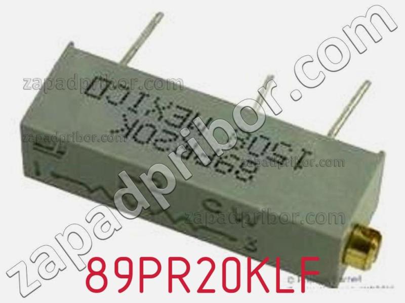 Потенциометр подстроечный 89PR20KLF фотография 1.