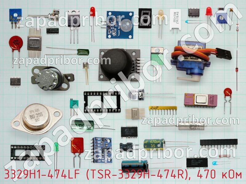 Резистор подстроечный 3329H1-474LF (TSR-3329H-474R), 470 кОм фотография.