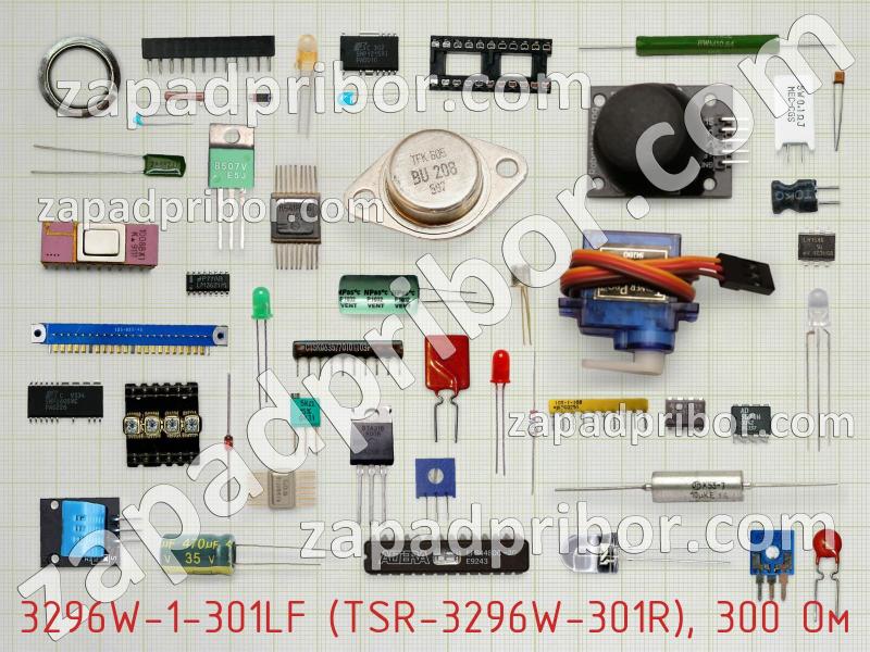 Резистор подстроечный 3296W-1-301LF (TSR-3296W-301R), 300 Ом фотография.