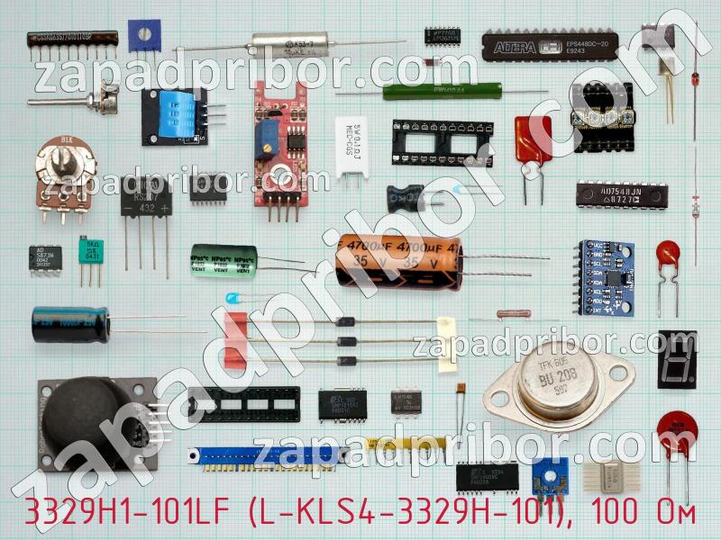 Резистор подстроечный 3329H1-101LF (L-KLS4-3329H-101), 100 Ом фотография.