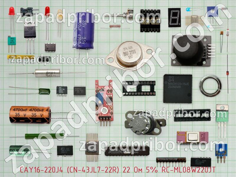 Резисторная сборка  CAY16-220J4 (CN-43JL7-22R) 22 Ом 5% RC-ML08W220JT фотография.