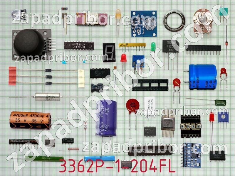 Резистор подстроечный 3362P-1-204FL фотография.