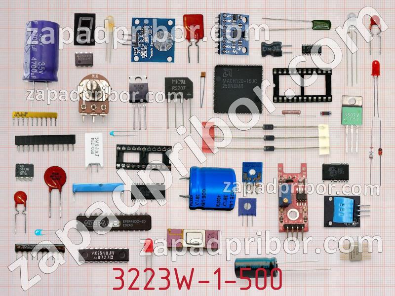 Резистор подстроечный 3223W-1-500 фотография.