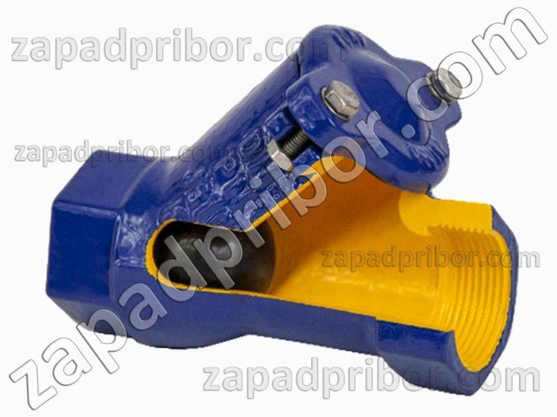 Клапан обратный Ду15 Ру16 шаровый муфтовый чугунный, фотография 1.