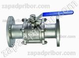 Кран шаровой ДУ15 Ру40 трехсоставной фланцевый нержавеющий