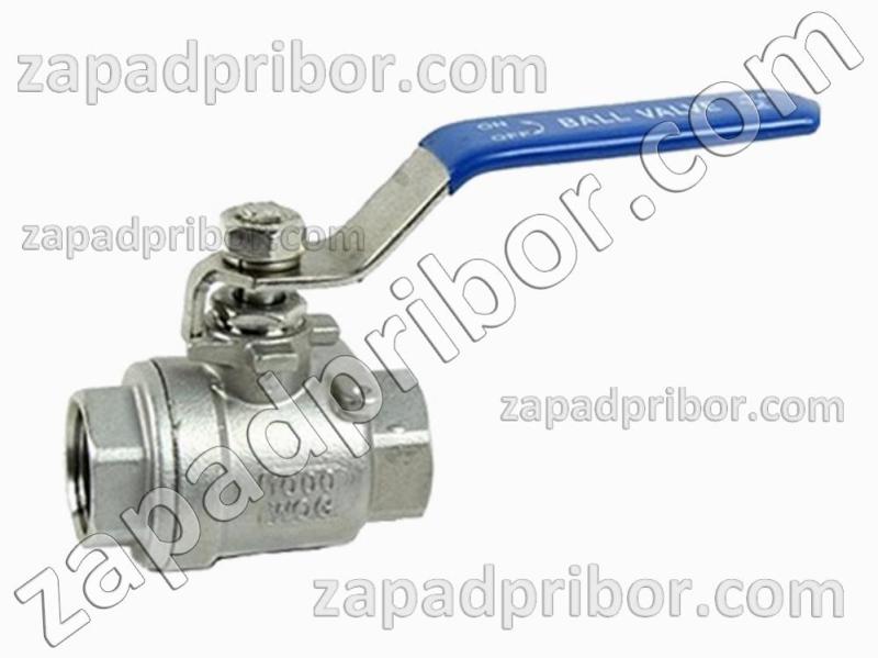 Кран шаровой Ду15 Ру64 двухсоставной муфтовый нержавеющий, фотография 1.