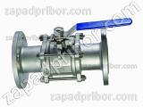 Кран шаровой ДУ32 Ру40 трехсоставной фланцевый нержавеющий