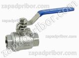Кран шаровой Ду32 Ру64 двухсоставной муфтовый нержавеющий