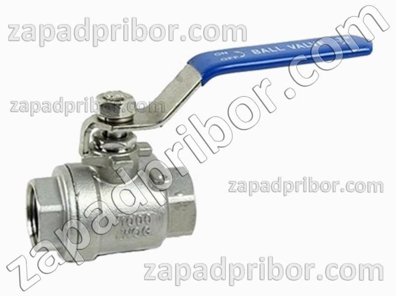 Кран шаровой Ду32 Ру64 двухсоставной муфтовый нержавеющий, фотография 1.