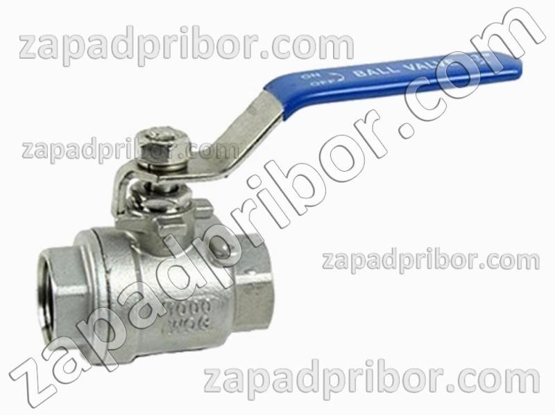 Кран шаровой Ду50 Ру64 двухсоставной муфтовый нержавеющий, фотография 1.