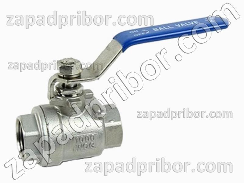 Кран шаровой Ду65 Ру64 двухсоставной муфтовый нержавеющий, фотография 1.