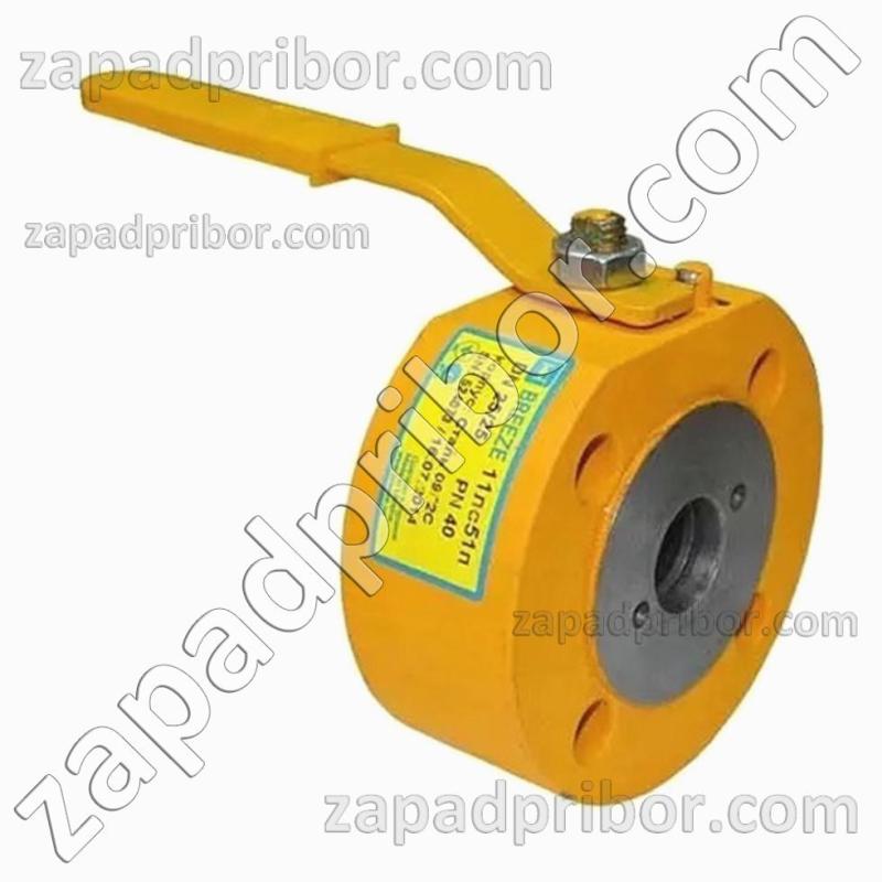 Кран шаровый 11лс51П ДУ25 Ру40 межфланцевый стальной полнонопроходной BREEZE, фотография 1.