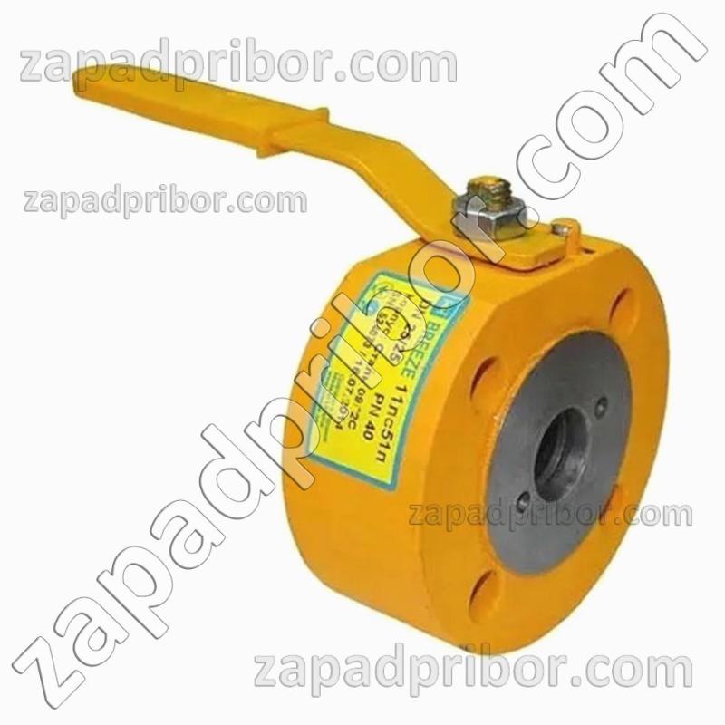 Кран шаровый 11лс51П ДУ32 Ру40 межфланцевый стальной полнонопроходной BREEZE, фотография 1.