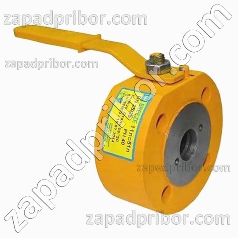 Кран шаровый 11лс51П ДУ65 Ру40 межфланцевый стальной полнонопроходной BREEZE, фотография 1.