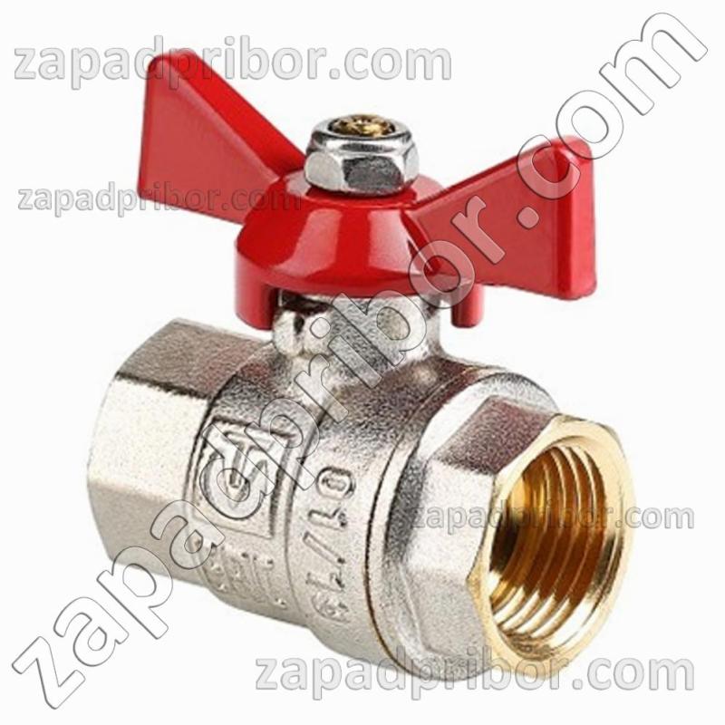 Кран шаровый Ду20 Ру16 латунный муфтовый ВВ, фотография 1.