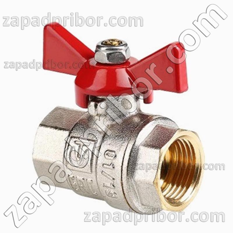 Кран шаровый Ду32 Ру16 латунный муфтовый ВВ, фотография 1.