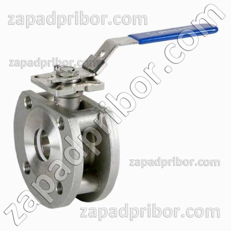 Кран шаровый ДУ40 Ру16 фланцевый моноблочный нержавеющий, фотография 1.