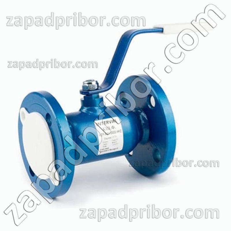 Кран шаровый ДУ100 Ру25 фланцевый стальной полнопроходной Interval, фотография 1.
