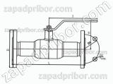 Кран шаровый ДУ125 Ру16 фланцевый стальной полнопроходной Interval, фотография 3.