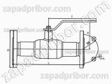 Кран шаровый ДУ125 Ру25 фланцевый стальной полнопроходной Interval, фотография 2.