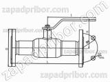 Кран шаровый ДУ15 Ру40 фланцевый стальной полнопроходной Interval, фотография 2.