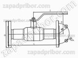 Кран шаровый ДУ200 Ру16 фланцевый стальной полнопроходной Interval, фотография 2.