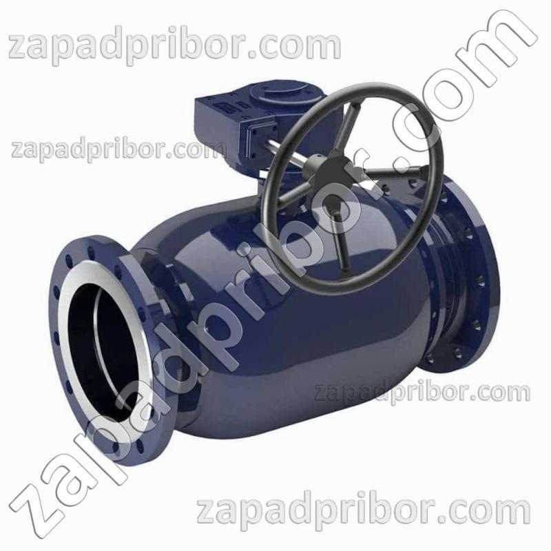 Кран шаровый ДУ250 Ру25 фланцевый стальной полнопроходной Interval, фотография 1.