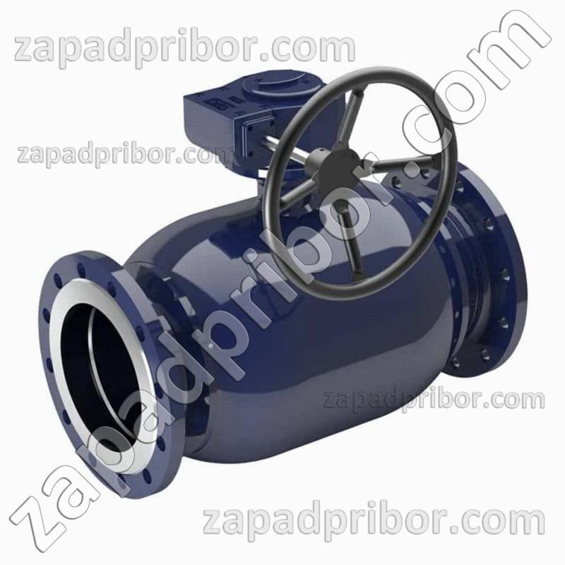 Кран шаровый ДУ300 Ру16 фланцевый стальной полнопроходной Interval, фотография 1.