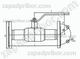 Кран шаровый ДУ300 Ру25 фланцевый стальной полнопроходной Interval, фотография 3.