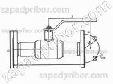 Кран шаровый ДУ350 Ру25 фланцевый стальной полнопроходной Interval, фотография 3.