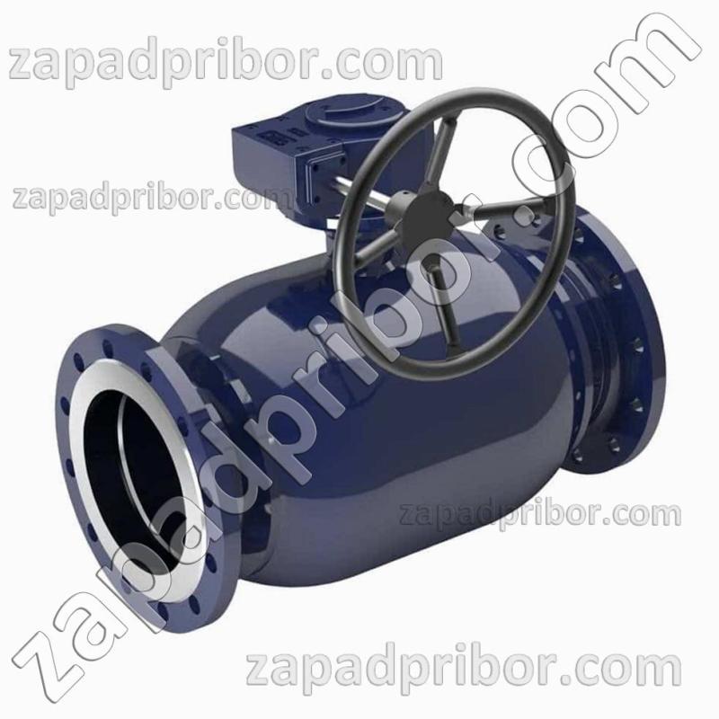Кран шаровый ДУ350 Ру25 фланцевый стальной полнопроходной Interval, фотография 1.