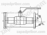 Кран шаровый ДУ400 Ру16 фланцевый стальной полнопроходной Interval, фотография 2.