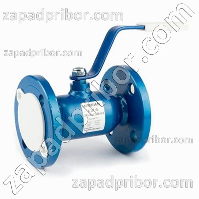 Кран шаровый ДУ65 Ру16 фланцевый стальной полнопроходной Interval, фотография 1.