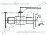 Кран шаровый ДУ65 Ру25 фланцевый стальной полнопроходной Interval, фотография 2.
